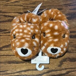 Robeez Brown Fawn Light up Slippers for Kids